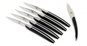 laguiole steakmesser set griff schwarz original